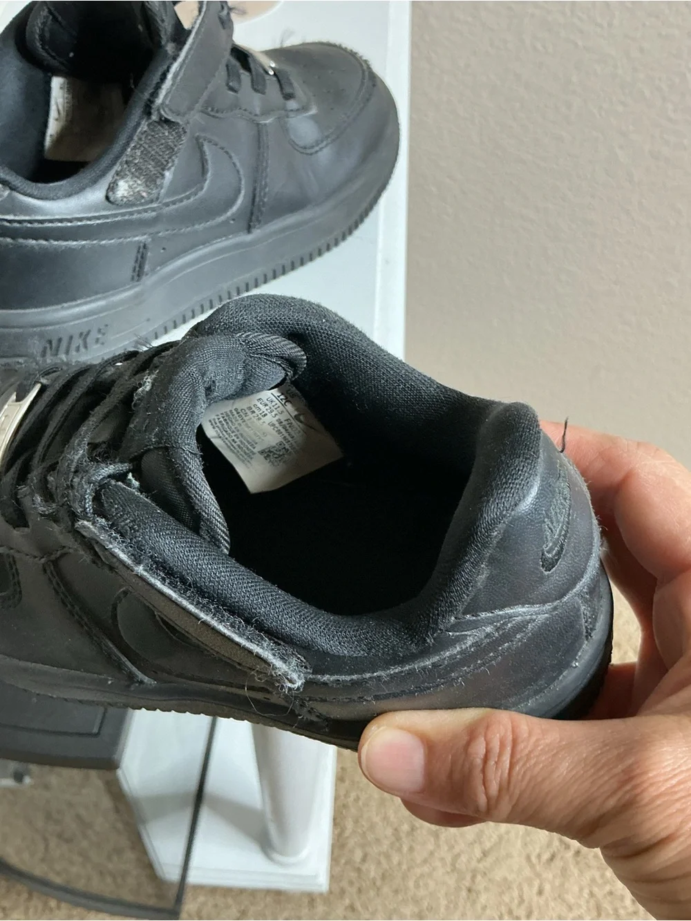 Nike Force 1 Kids' Black Low-Top Lace-Up Sneakers